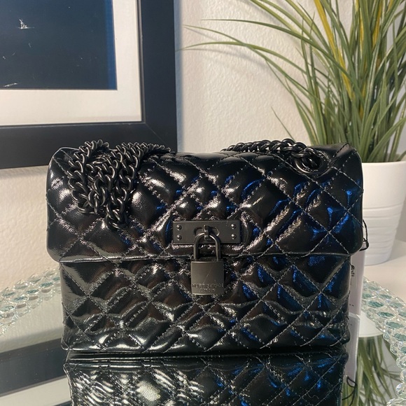 NWT Kurt Geiger Patent Leather Brixton Drench Bag - Picture 12 of 13